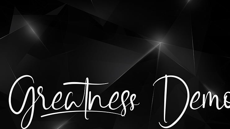 Greatness Demo Font