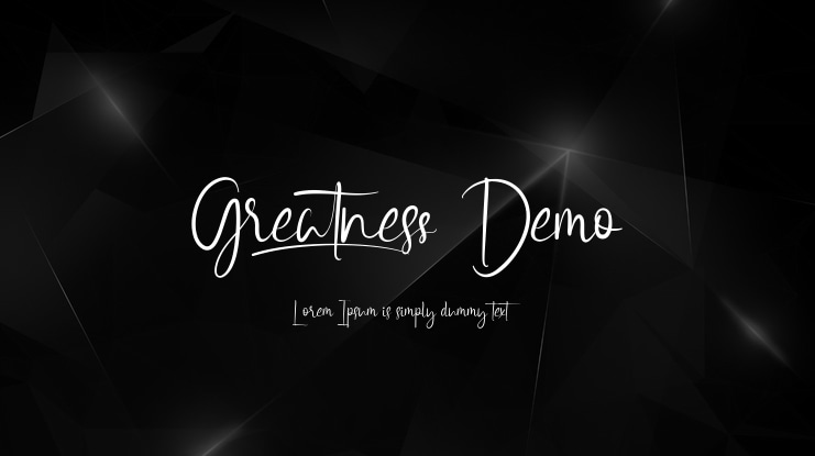 Greatness Demo Font