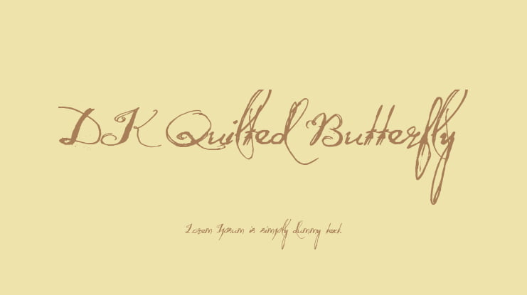 DK Quilted Butterfly Font