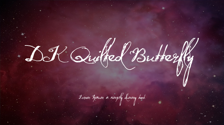 DK Quilted Butterfly Font