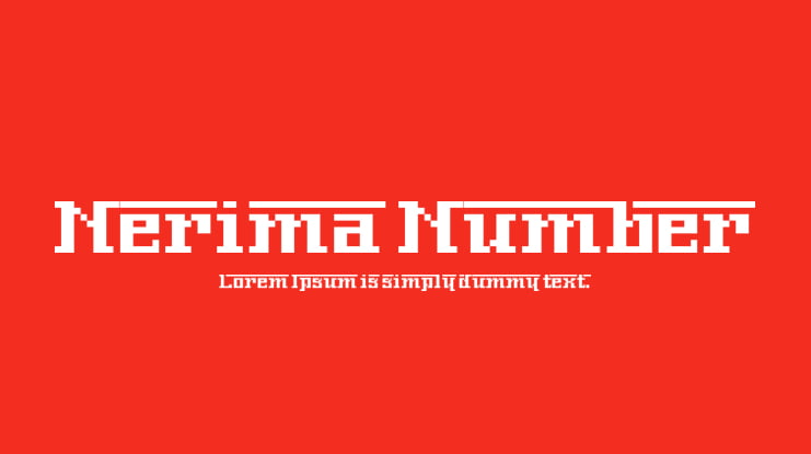 Nerima Number Font