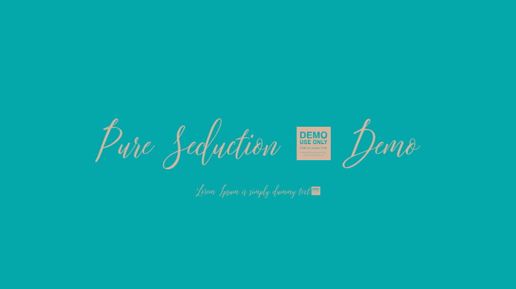 Pure Seduction - Demo Font