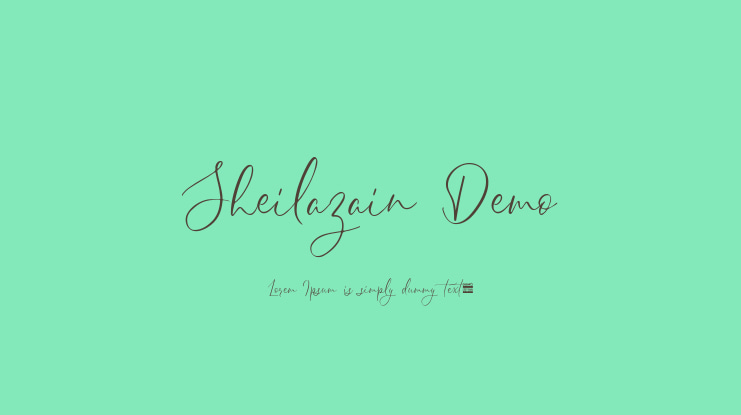 Sheilazain Demo Font