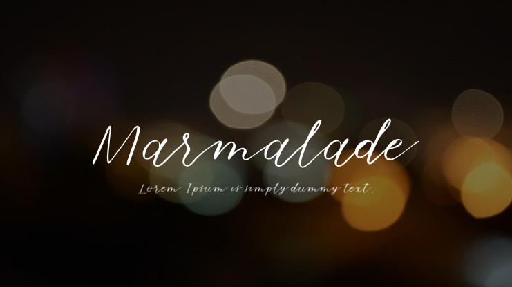 Marmalade Font