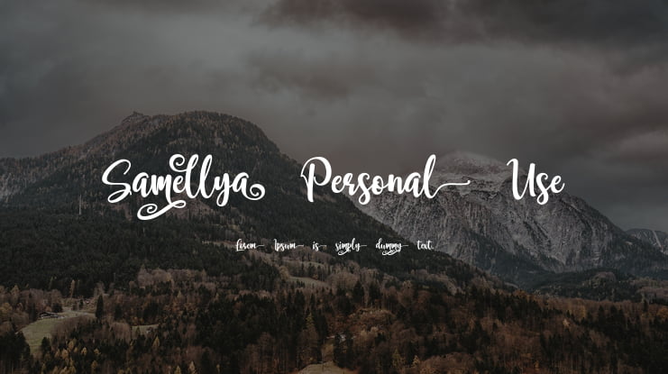 Samellya Personal Use Font