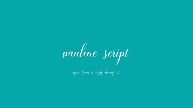 pauline script Font