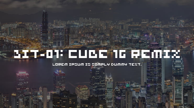 Bit-01: Cube 16 Remix Font