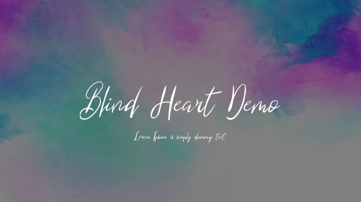 Blind Heart Demo Font