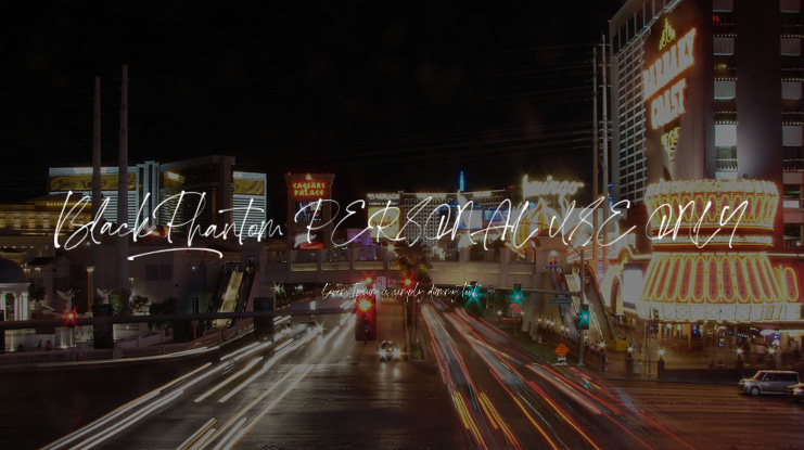 Black Phantom PERSONAL USE ONLY Font Family