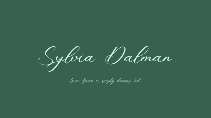 Sylvia Dalman Font