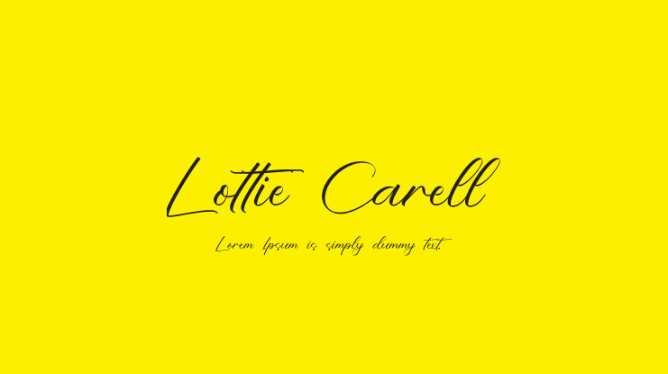 Lottie Carell Font