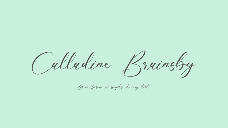 Calladine Brainsby Font