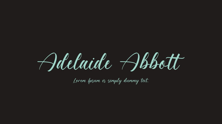 Adelaide Abbott Font