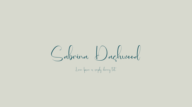 Sabrina Dashwood Font