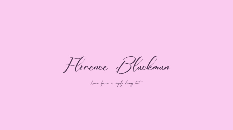 Florence Blackman Font