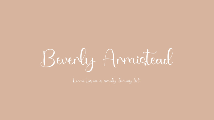 Beverly Armistead Font
