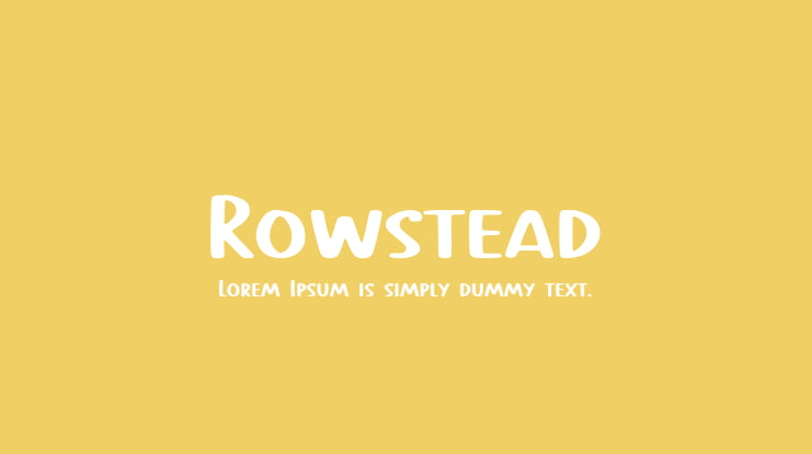 Rowstead Font
