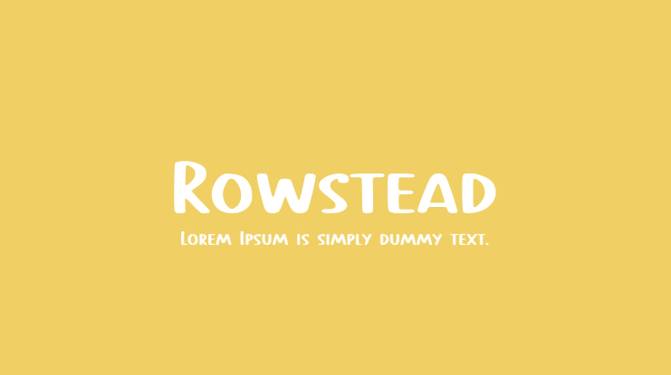 Rowstead Font