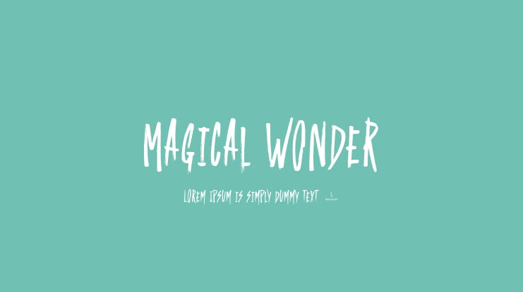 Magical Wonder Font