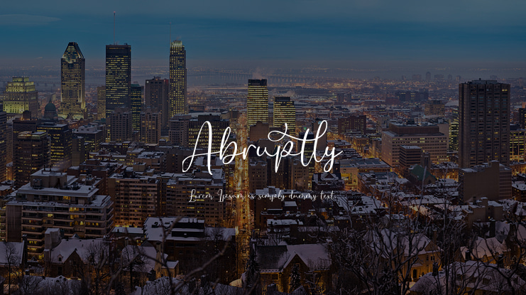 Abruptly Font