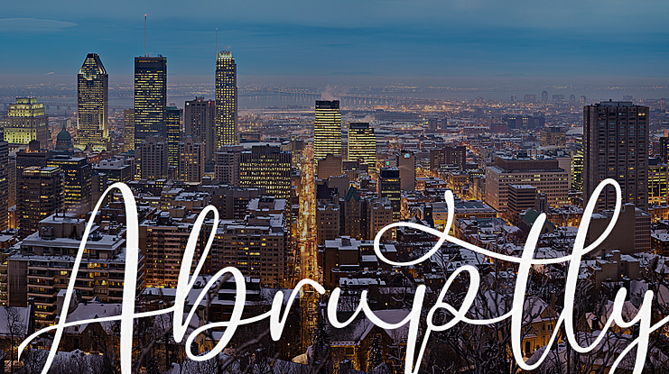 Abruptly Font