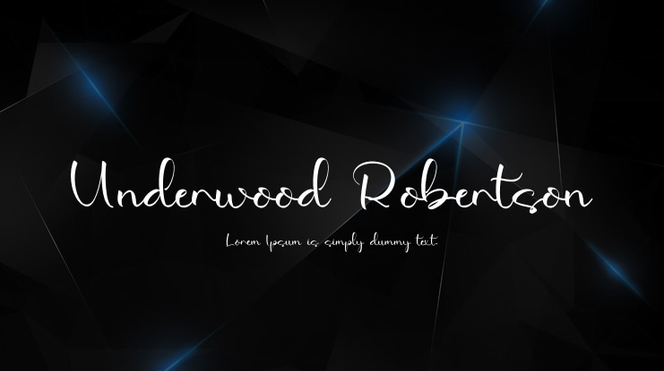 Underwood Robertson Font