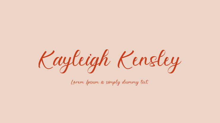 Kayleigh Kensley Font