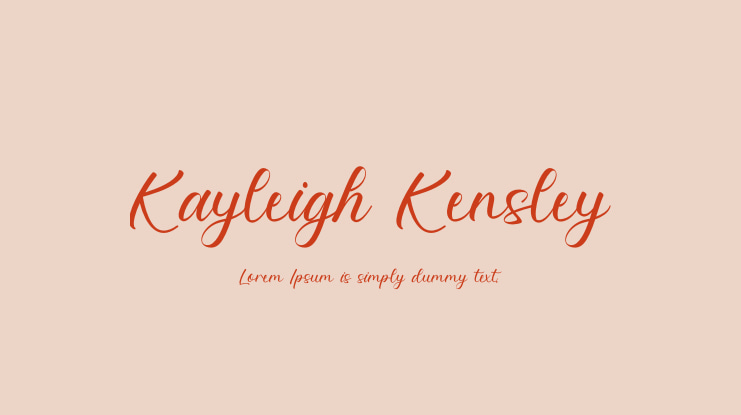 Kayleigh Kensley Font