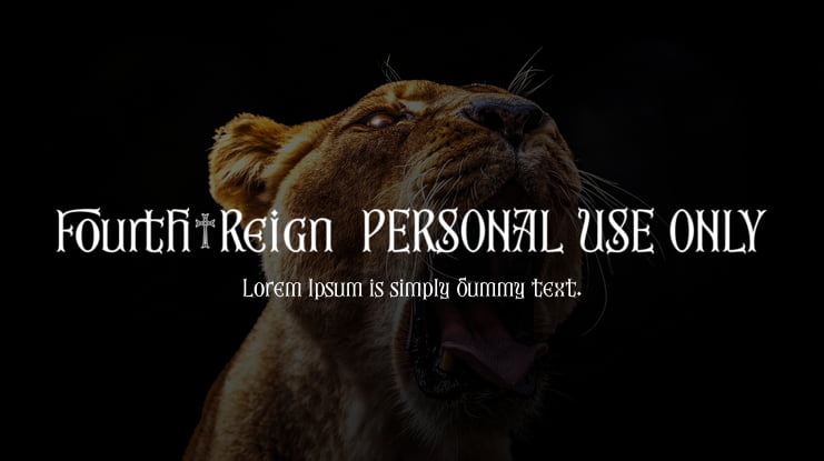 Fourth Reign PERSONAL USE ONLY Font Family