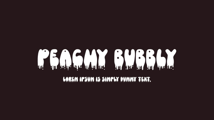 Peachy Bubbly Font