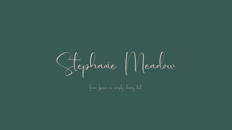 Stephanie Meadow Font