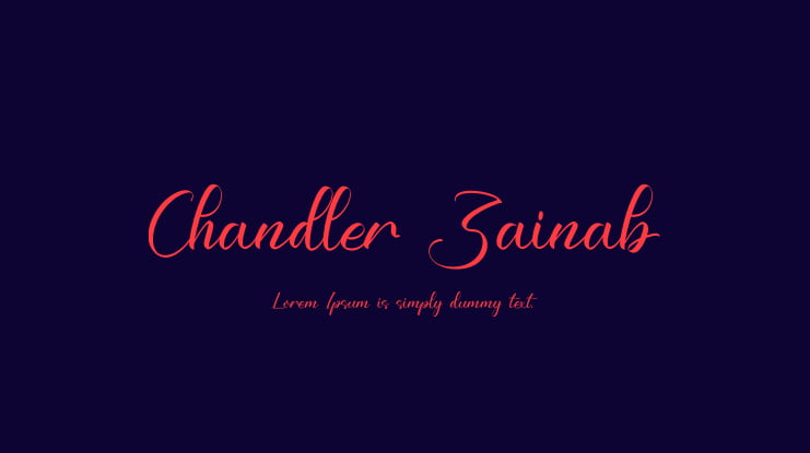 Chandler Zainab Font
