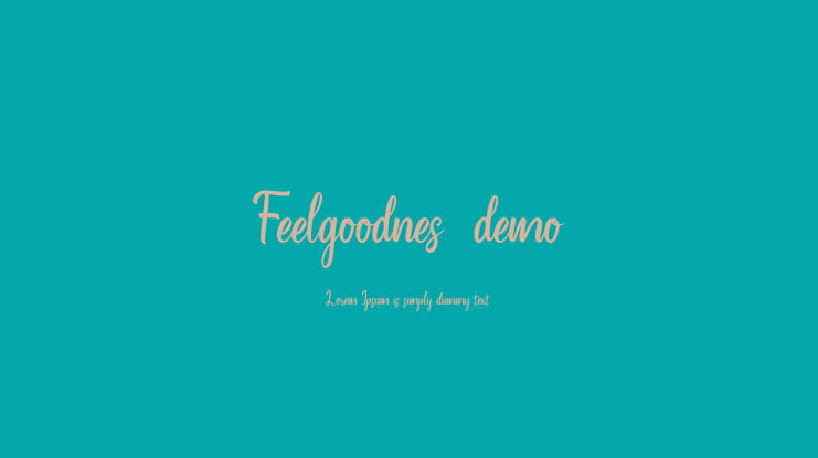 Feelgoodnes_demo Font Family