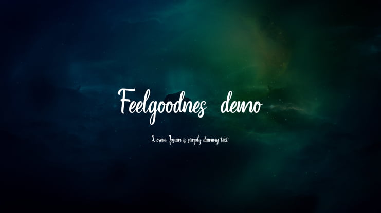 Feelgoodnes_demo Font Family