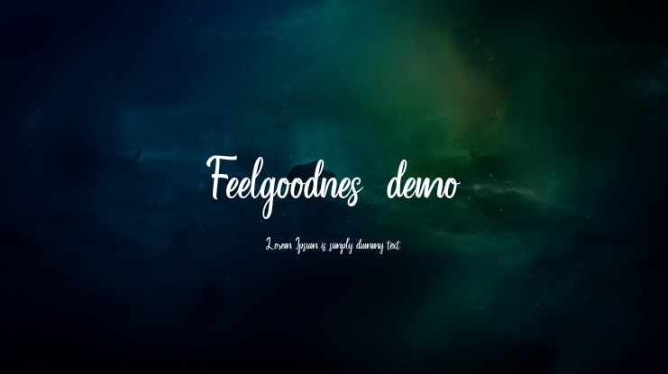 Feelgoodnes_demo Font Family