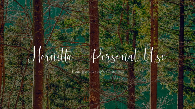 Hernitta - Personal Use Font