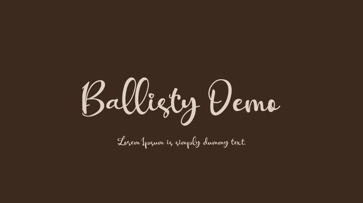 Ballisty Demo Font