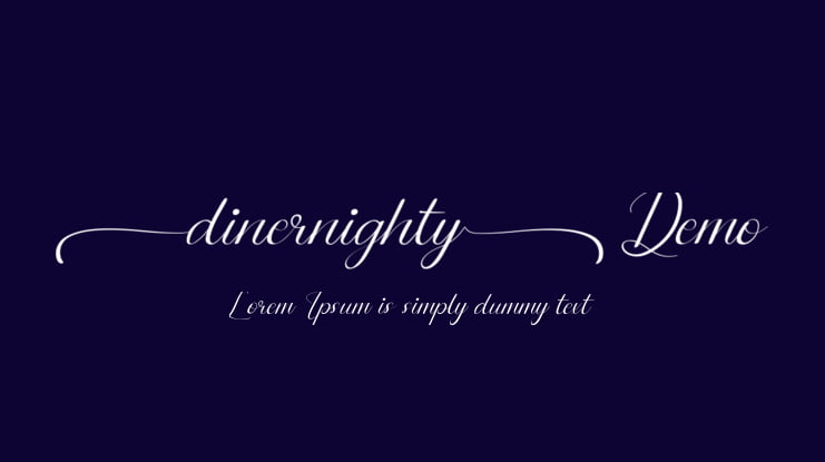 Dinernighty Demo Font