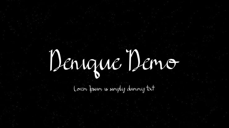Denique Demo Font