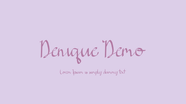Denique Demo Font