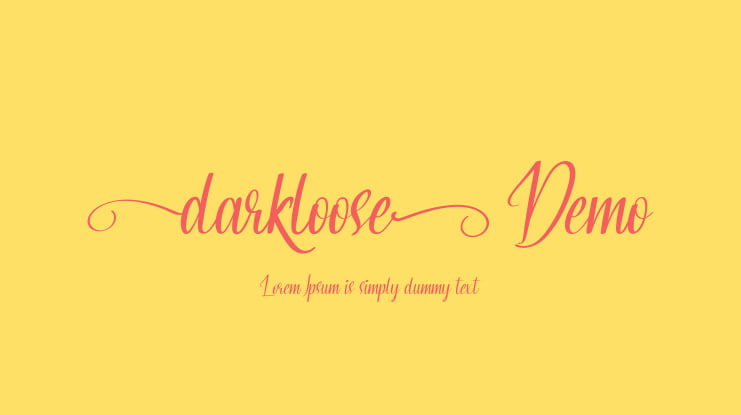 Darkloose Demo Font