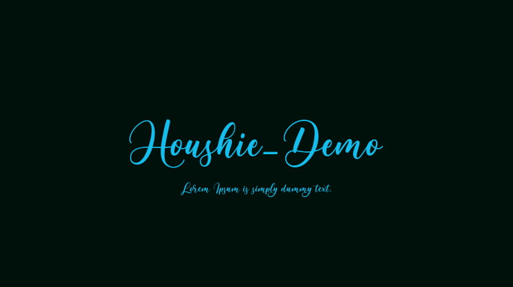 Houshie_Demo Font