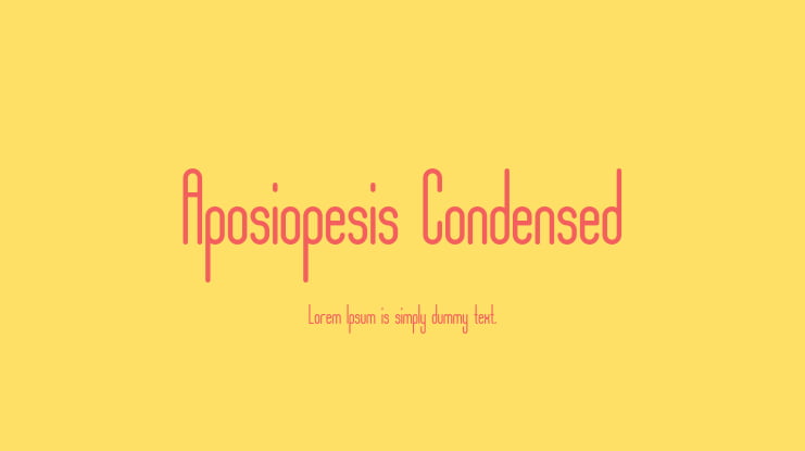 Aposiopesis Condensed Font