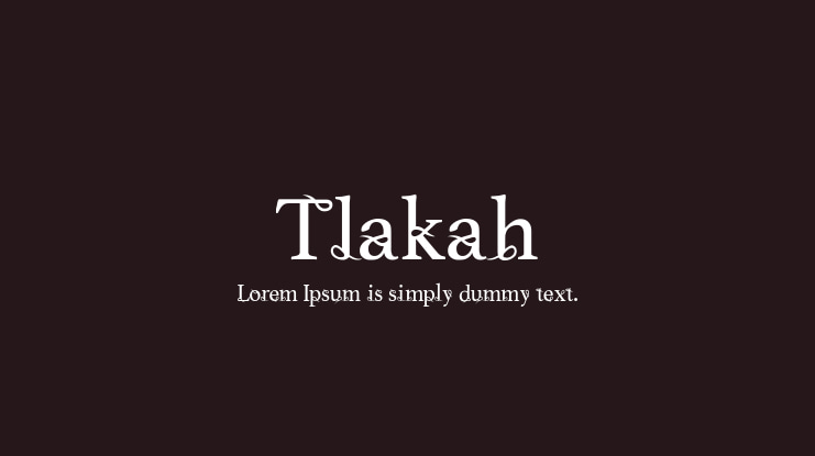 Tlakah Font