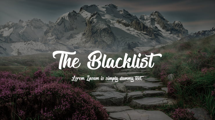 The Blacklist Font