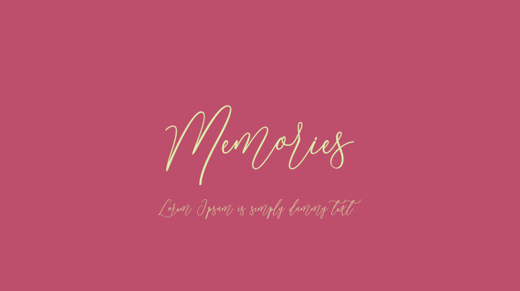 Memories Font