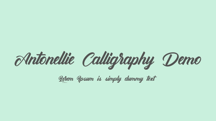 Antonellie Calligraphy Demo Font