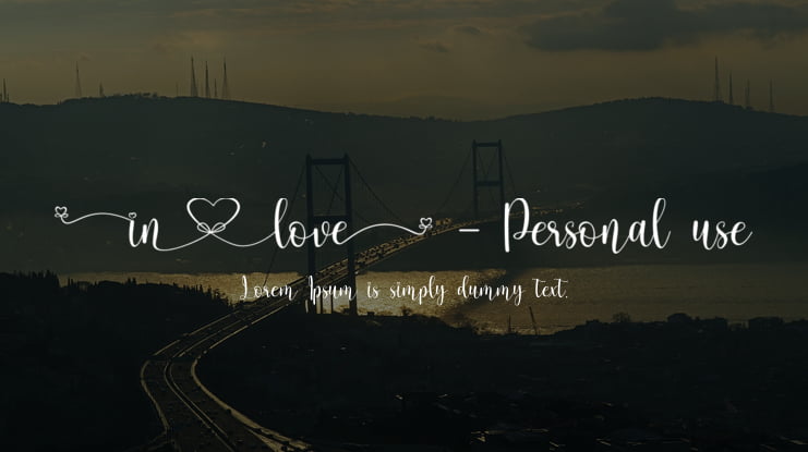 inlove - Personal use Font