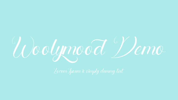 Woolymood Demo Font