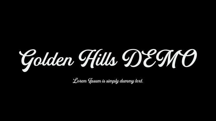 Golden Hills DEMO Font